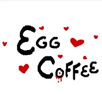 Screenshot from Egg Coffee game, showcasing a spooky scene with coffee elements.